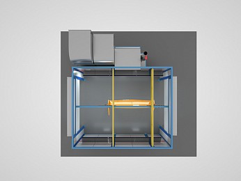 Проходная покрасочно-сушильная камера для деталей уборочной техники SPK-5.3.3